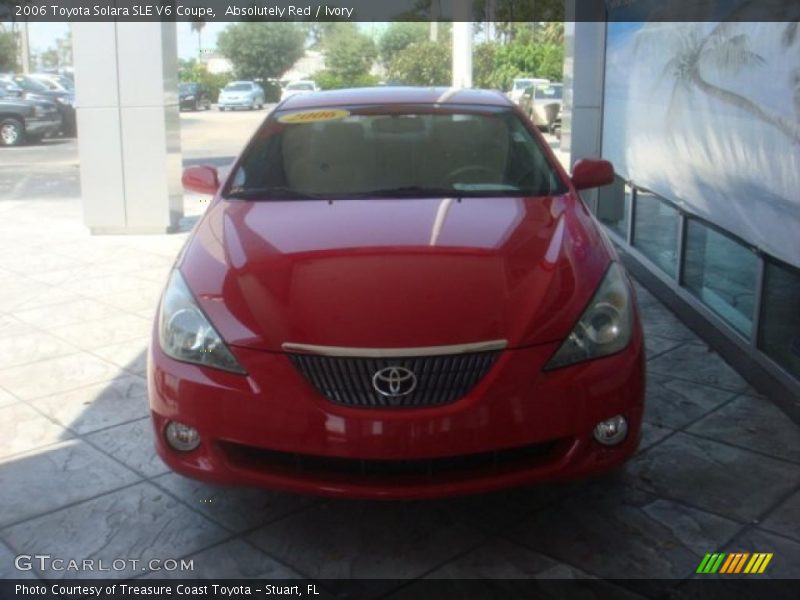 Absolutely Red / Ivory 2006 Toyota Solara SLE V6 Coupe