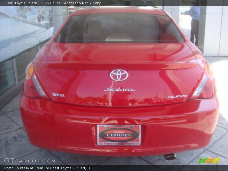 Absolutely Red / Ivory 2006 Toyota Solara SLE V6 Coupe