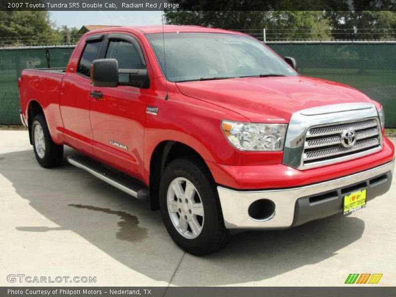 Radiant Red / Beige 2007 Toyota Tundra SR5 Double Cab