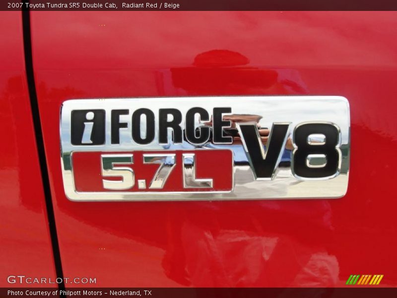 Radiant Red / Beige 2007 Toyota Tundra SR5 Double Cab