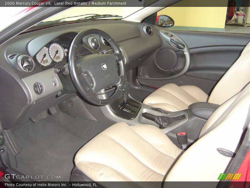 Laser Red Metallic / Medium Parchment 2000 Mercury Cougar V6