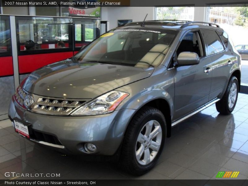 Platinum Pearl Matallic / Charcoal 2007 Nissan Murano SL AWD