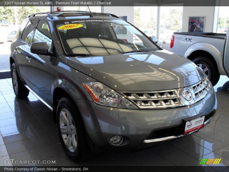 Platinum Pearl Matallic / Charcoal 2007 Nissan Murano SL AWD