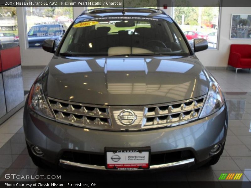 Platinum Pearl Matallic / Charcoal 2007 Nissan Murano SL AWD
