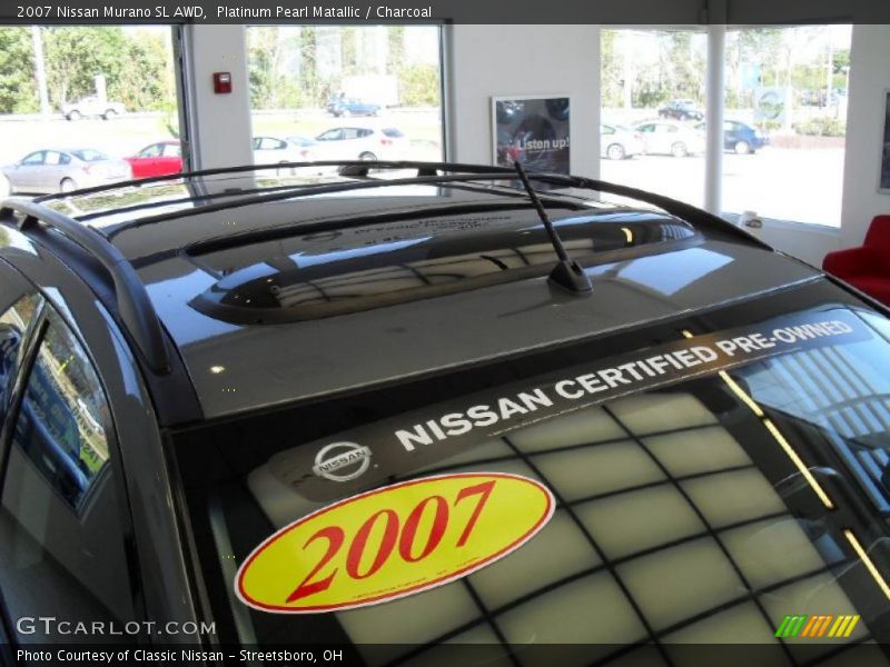 Platinum Pearl Matallic / Charcoal 2007 Nissan Murano SL AWD