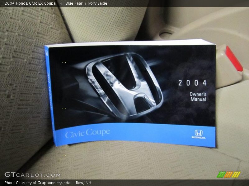 Fiji Blue Pearl / Ivory Beige 2004 Honda Civic EX Coupe
