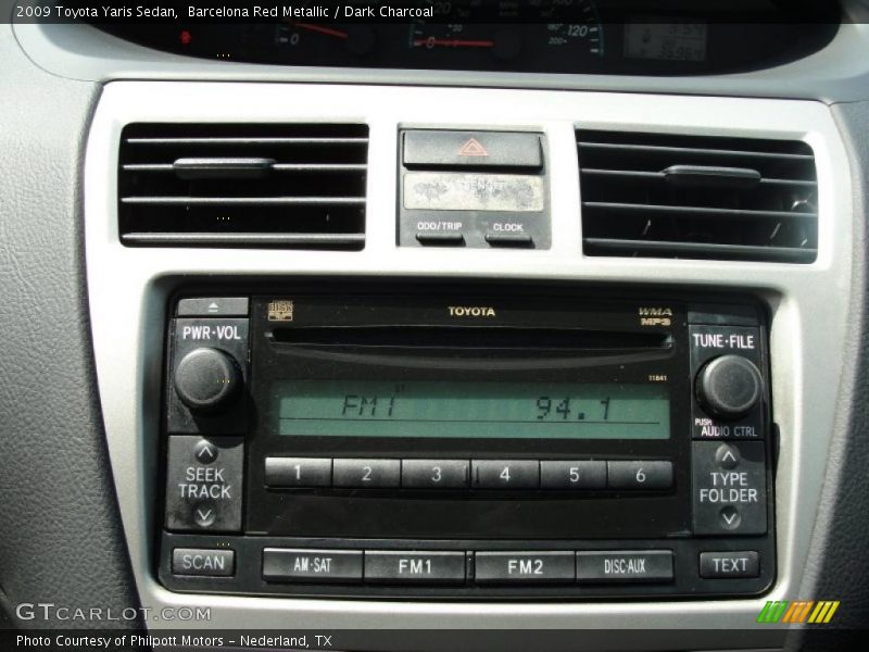 Barcelona Red Metallic / Dark Charcoal 2009 Toyota Yaris Sedan