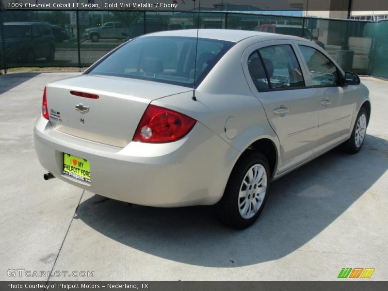 Gold Mist Metallic / Ebony 2009 Chevrolet Cobalt LT Sedan