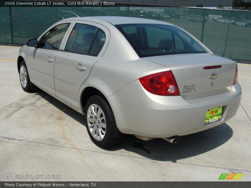 Gold Mist Metallic / Ebony 2009 Chevrolet Cobalt LT Sedan