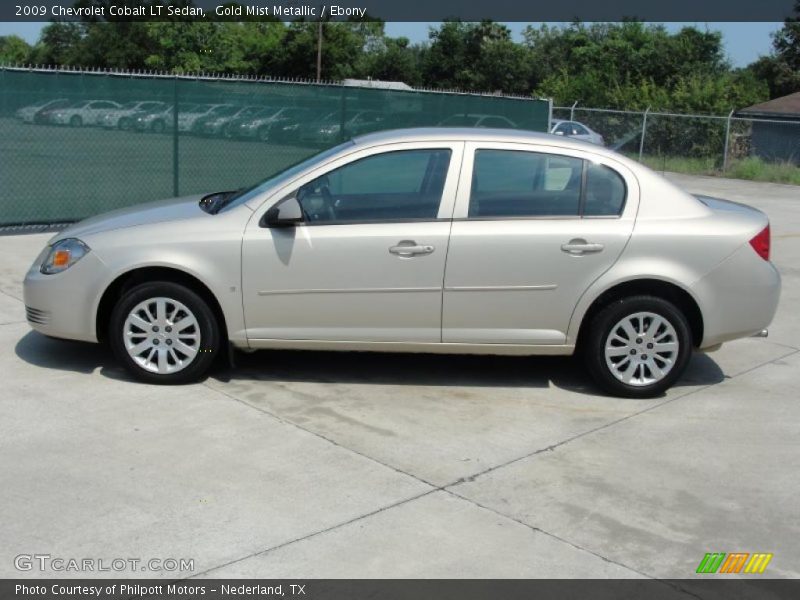 Gold Mist Metallic / Ebony 2009 Chevrolet Cobalt LT Sedan