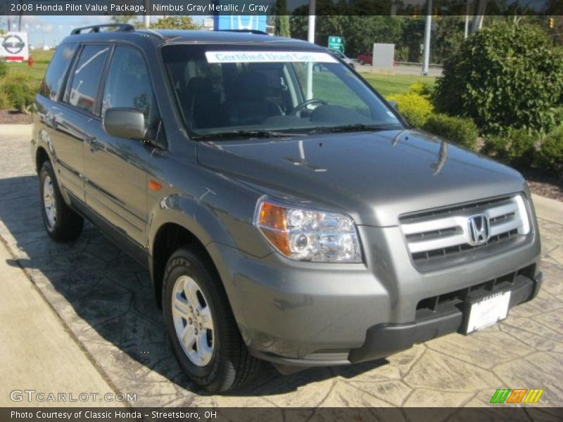 Nimbus Gray Metallic / Gray 2008 Honda Pilot Value Package