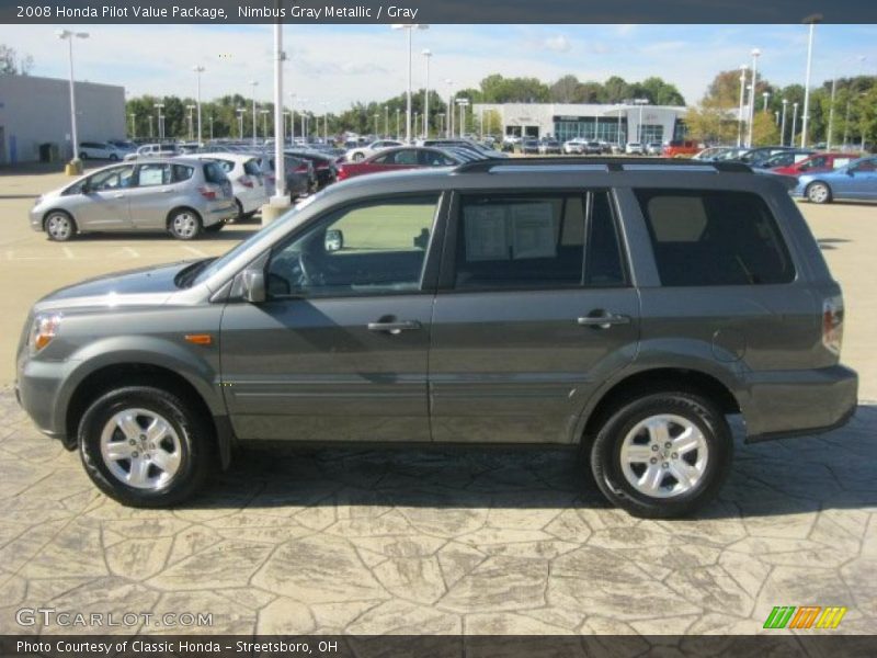 Nimbus Gray Metallic / Gray 2008 Honda Pilot Value Package