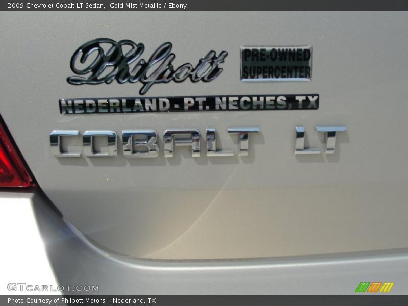 Gold Mist Metallic / Ebony 2009 Chevrolet Cobalt LT Sedan