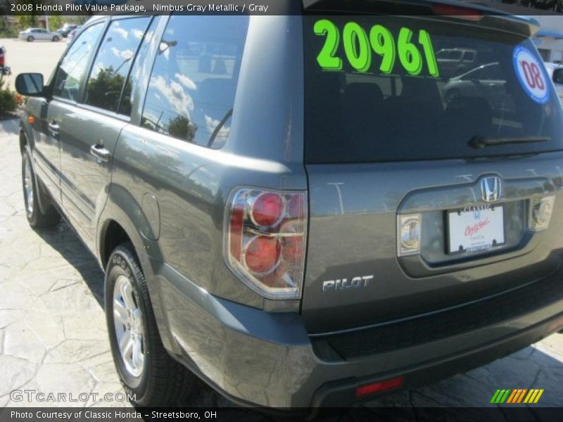 Nimbus Gray Metallic / Gray 2008 Honda Pilot Value Package