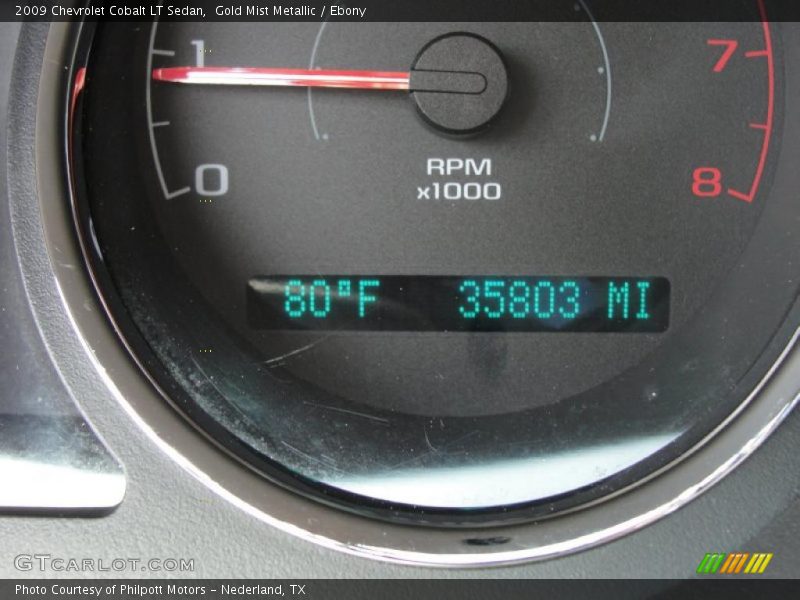 Gold Mist Metallic / Ebony 2009 Chevrolet Cobalt LT Sedan