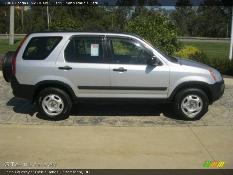 Satin Silver Metallic / Black 2004 Honda CR-V LX 4WD