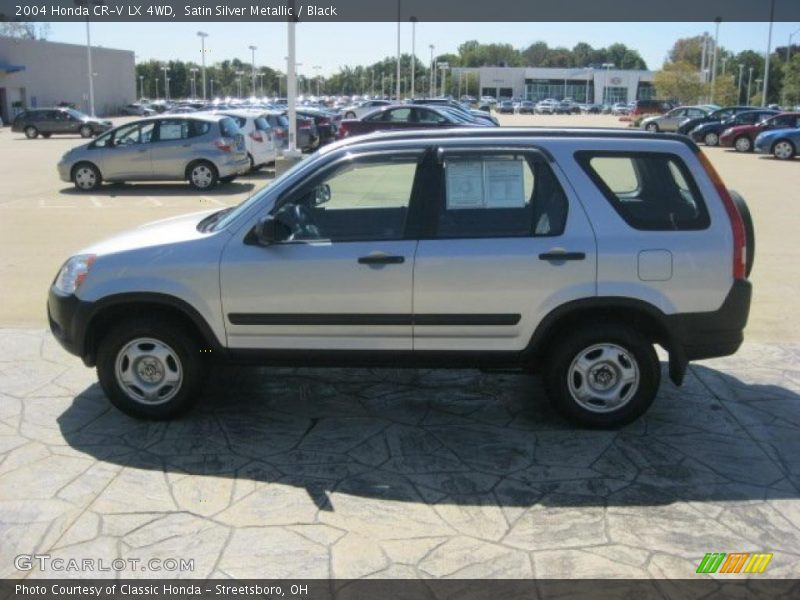 Satin Silver Metallic / Black 2004 Honda CR-V LX 4WD