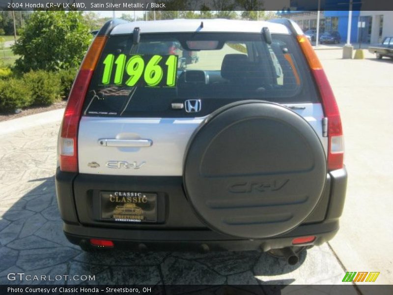 Satin Silver Metallic / Black 2004 Honda CR-V LX 4WD