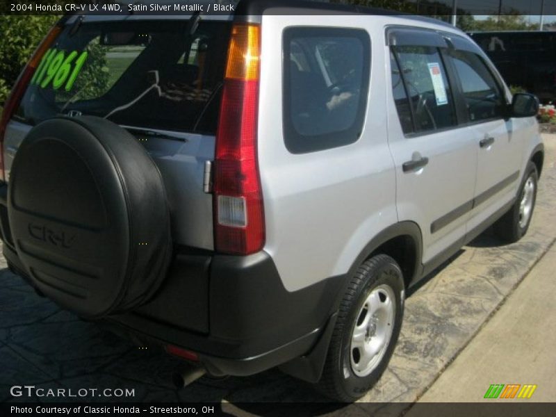 Satin Silver Metallic / Black 2004 Honda CR-V LX 4WD