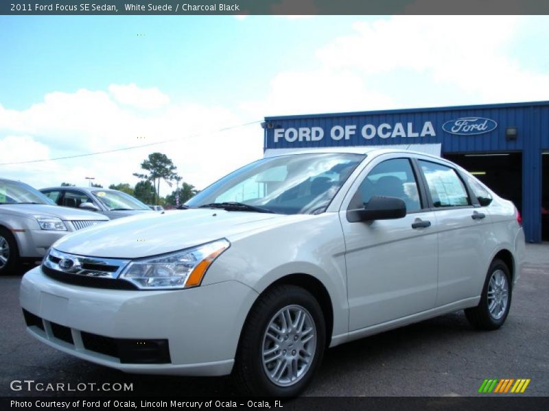 White Suede / Charcoal Black 2011 Ford Focus SE Sedan