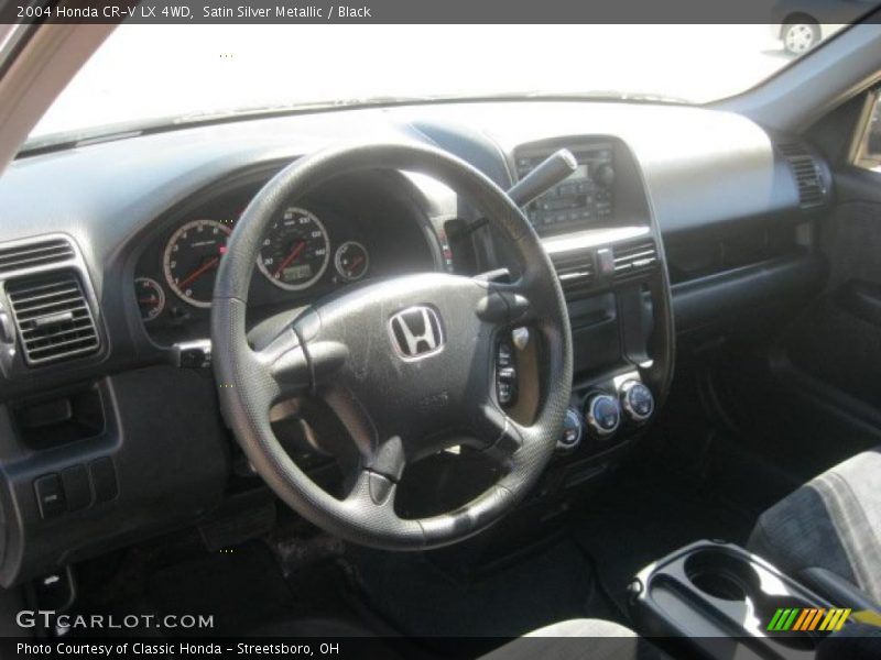 Satin Silver Metallic / Black 2004 Honda CR-V LX 4WD