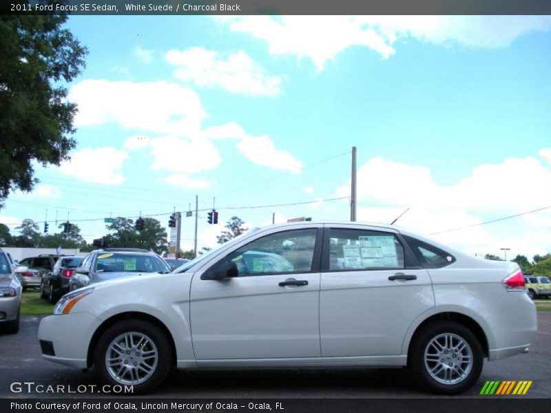 White Suede / Charcoal Black 2011 Ford Focus SE Sedan