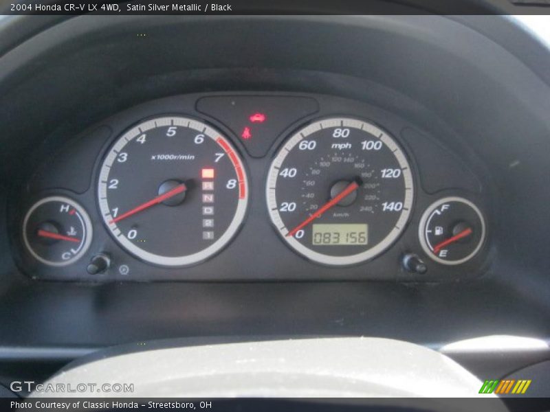Satin Silver Metallic / Black 2004 Honda CR-V LX 4WD