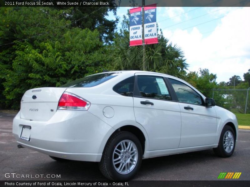 White Suede / Charcoal Black 2011 Ford Focus SE Sedan
