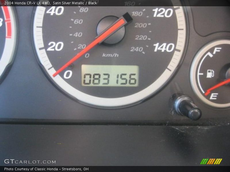 Satin Silver Metallic / Black 2004 Honda CR-V LX 4WD