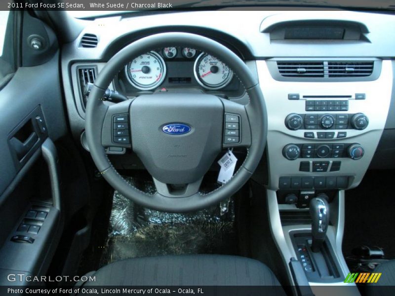 White Suede / Charcoal Black 2011 Ford Focus SE Sedan