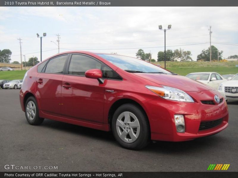 Barcelona Red Metallic / Bisque 2010 Toyota Prius Hybrid III