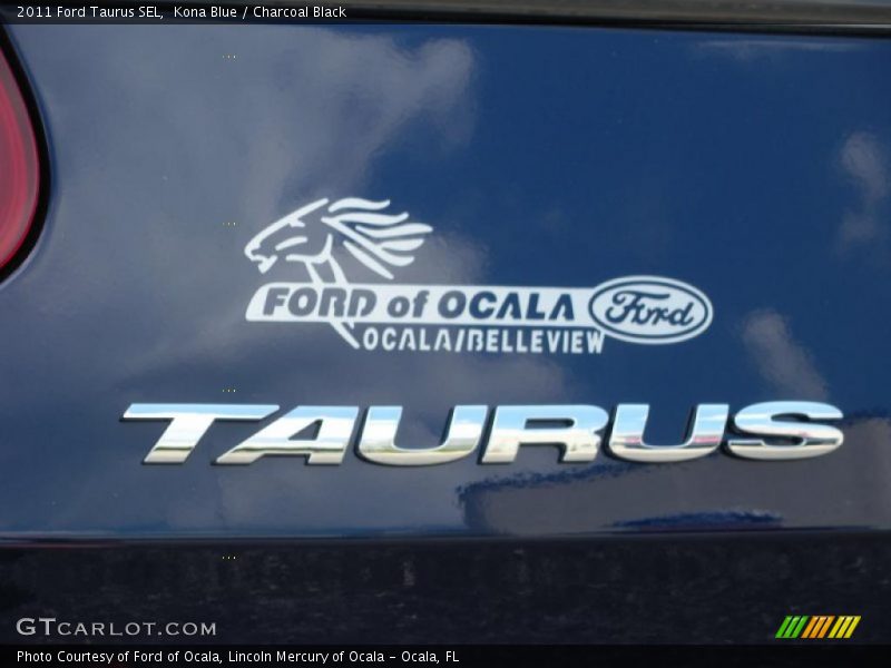 Kona Blue / Charcoal Black 2011 Ford Taurus SEL