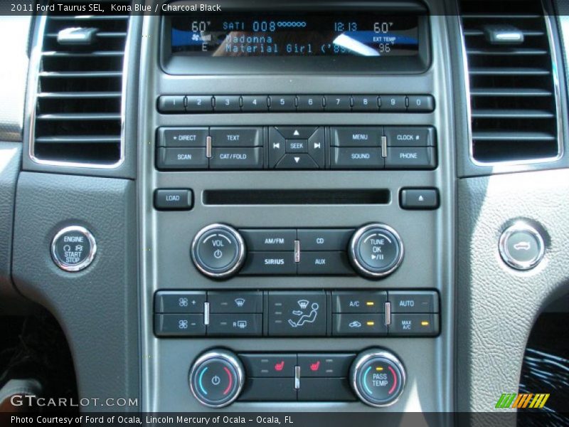 Kona Blue / Charcoal Black 2011 Ford Taurus SEL