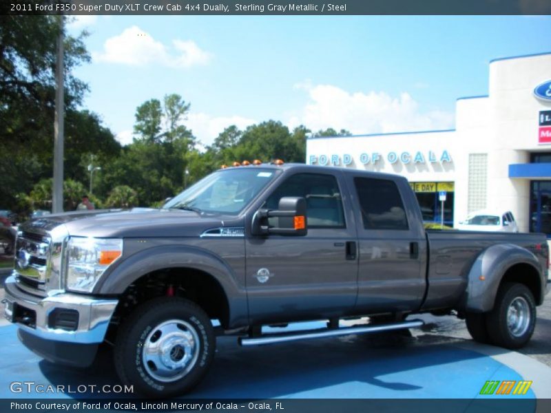 Sterling Gray Metallic / Steel 2011 Ford F350 Super Duty XLT Crew Cab 4x4 Dually