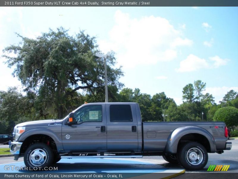 Sterling Gray Metallic / Steel 2011 Ford F350 Super Duty XLT Crew Cab 4x4 Dually