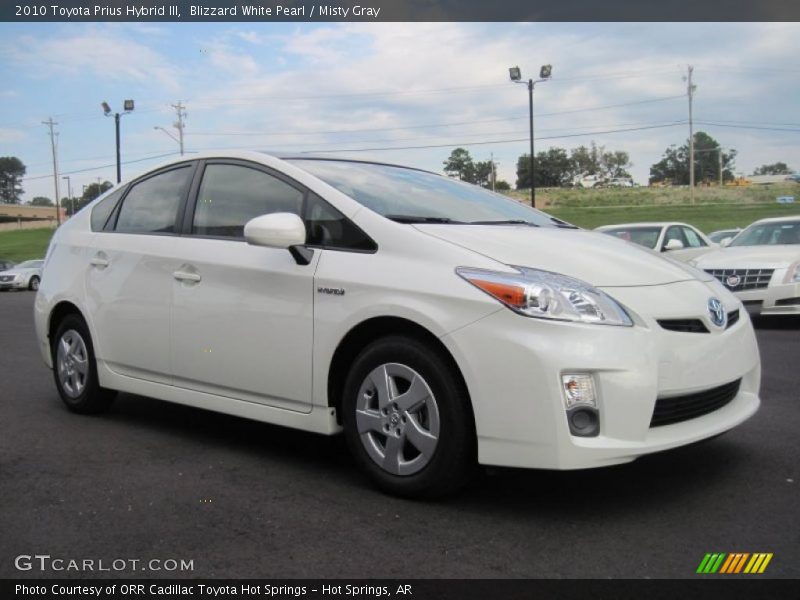 Blizzard White Pearl / Misty Gray 2010 Toyota Prius Hybrid III