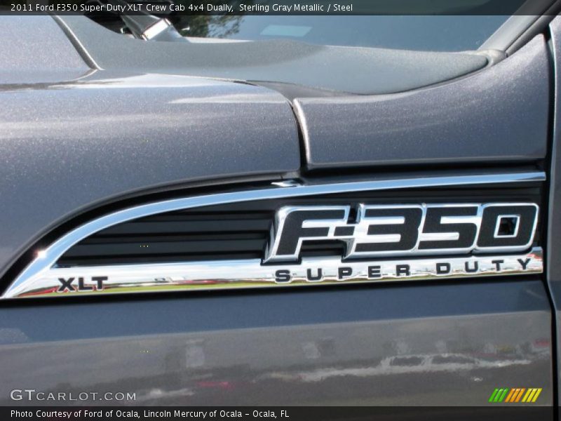 Sterling Gray Metallic / Steel 2011 Ford F350 Super Duty XLT Crew Cab 4x4 Dually