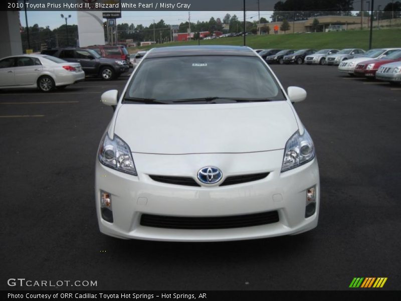 Blizzard White Pearl / Misty Gray 2010 Toyota Prius Hybrid III