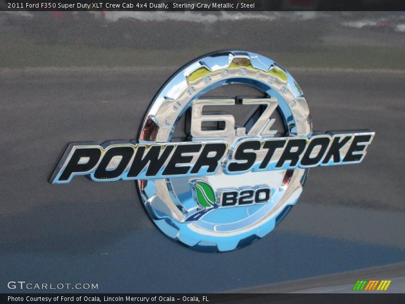 Sterling Gray Metallic / Steel 2011 Ford F350 Super Duty XLT Crew Cab 4x4 Dually