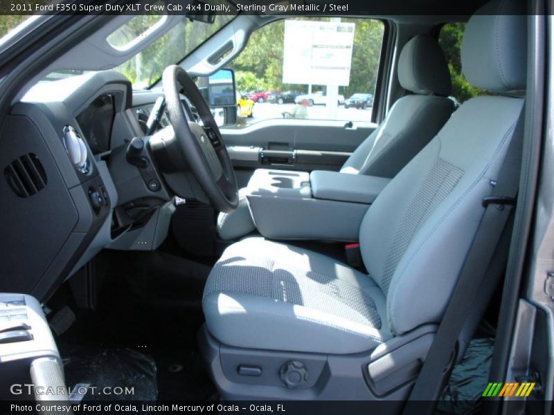 Sterling Gray Metallic / Steel 2011 Ford F350 Super Duty XLT Crew Cab 4x4 Dually