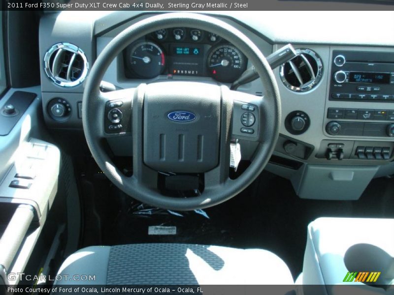 Sterling Gray Metallic / Steel 2011 Ford F350 Super Duty XLT Crew Cab 4x4 Dually