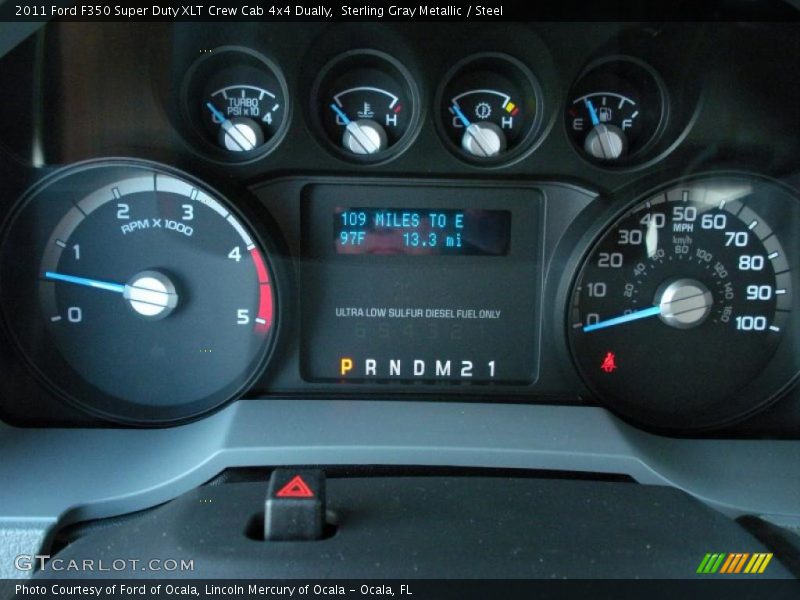 Sterling Gray Metallic / Steel 2011 Ford F350 Super Duty XLT Crew Cab 4x4 Dually