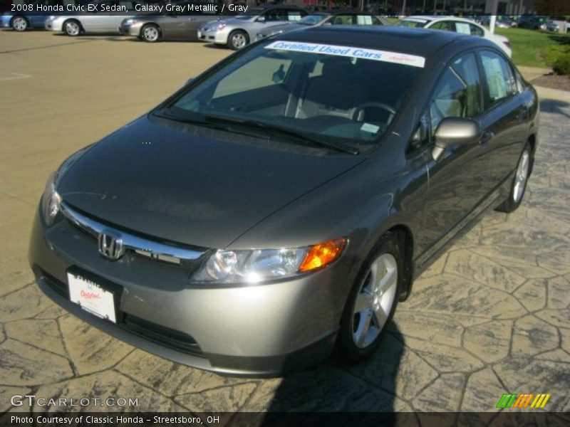 Galaxy Gray Metallic / Gray 2008 Honda Civic EX Sedan