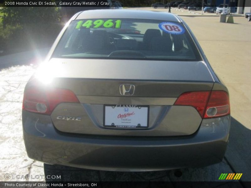 Galaxy Gray Metallic / Gray 2008 Honda Civic EX Sedan
