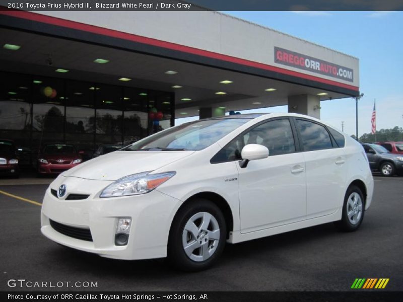 Blizzard White Pearl / Dark Gray 2010 Toyota Prius Hybrid III