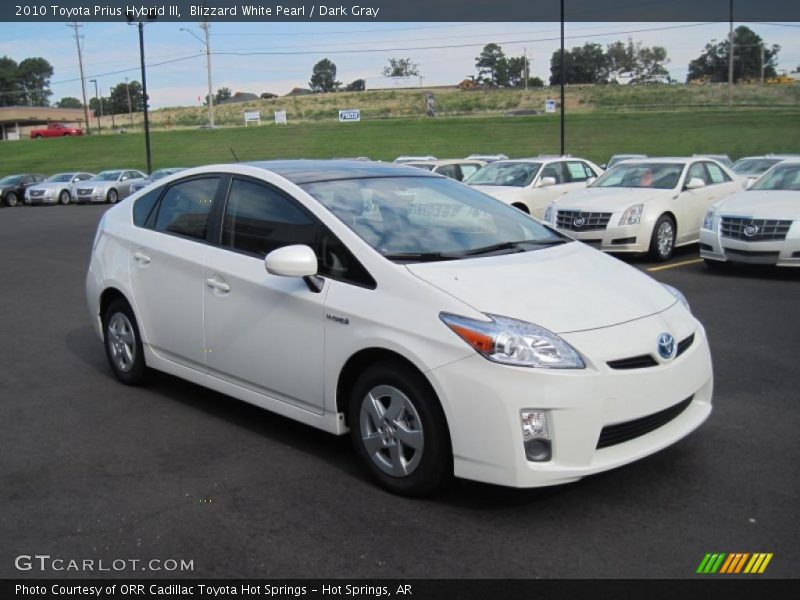 Blizzard White Pearl / Dark Gray 2010 Toyota Prius Hybrid III