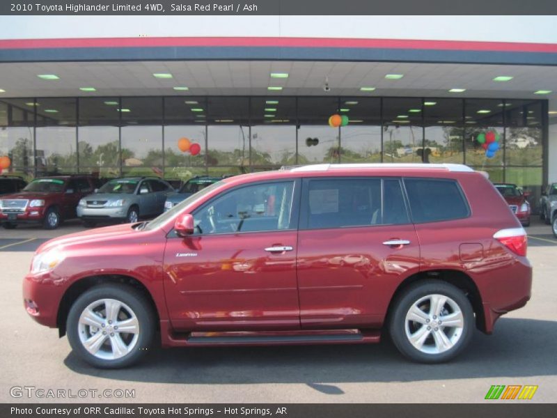 Salsa Red Pearl / Ash 2010 Toyota Highlander Limited 4WD