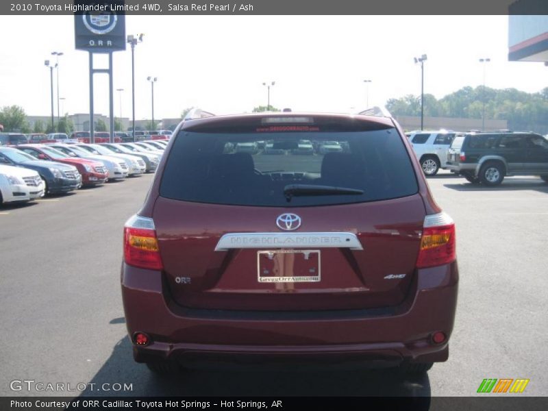 Salsa Red Pearl / Ash 2010 Toyota Highlander Limited 4WD