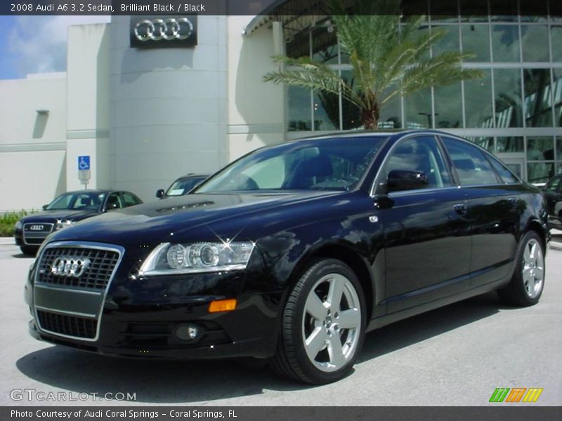 Brilliant Black / Black 2008 Audi A6 3.2 Sedan