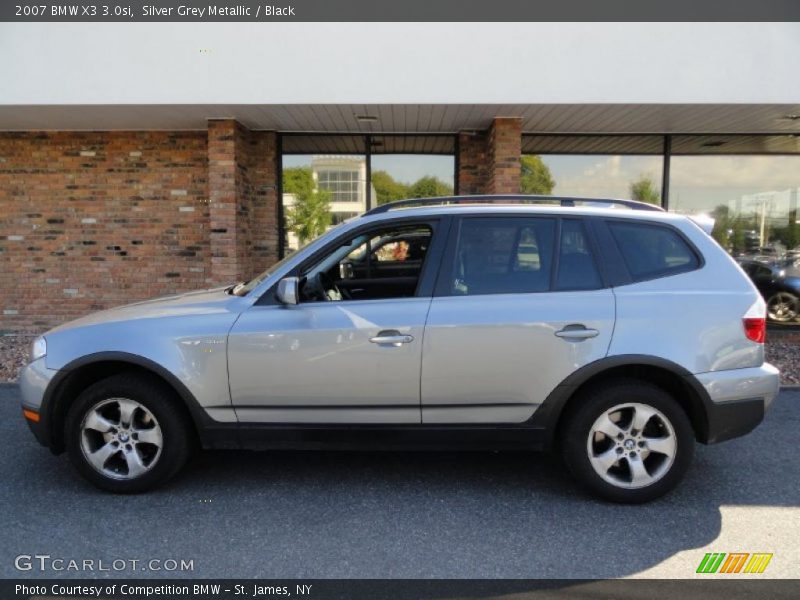 Silver Grey Metallic / Black 2007 BMW X3 3.0si